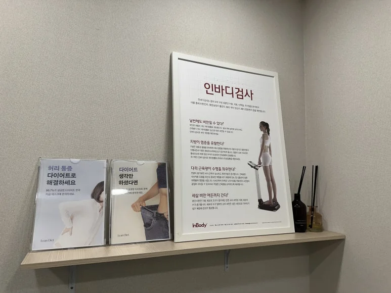 진료실에 비치된 다이어트 안내 자료