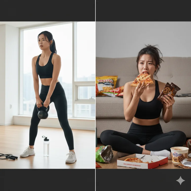 체력에 맞는 운동을 설명하는 이미지