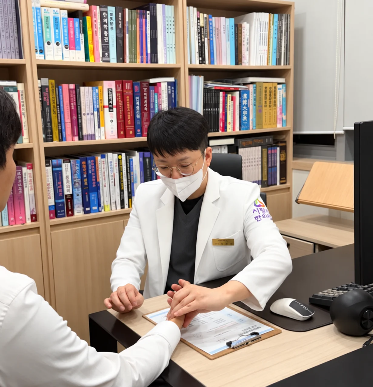 이전 감량 경험과 현재 생활을 상담하는 모습